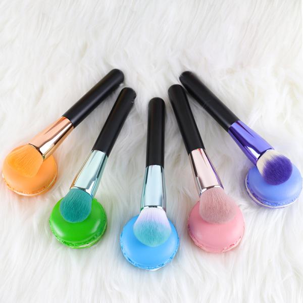 Cruelty Free Facial Makeup Brush Aluminum Ferrule Single Foundation Brush Blusher