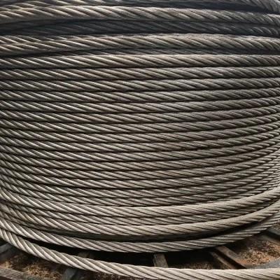 6X12 7FC/6X24 FC / 6X19 FC / 6X37 FC Fil d'acier inoxydable pour le treuil Résistance 1570-1960 MPa Service de traitement Autre