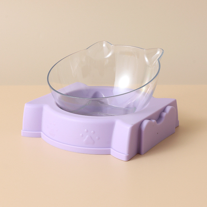 Medium Size Double Tilted Pet Bowl Eco-Friendly and Convenient for Your Feline Friend