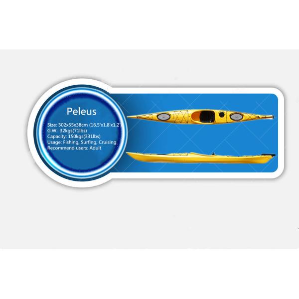 Новаторский дизайн сидит в каяке, ЛЛДПЭ одиночном сидит каяк внутренности тандемный с системой штурвала