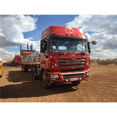 10 Tires SHACMAN Tractor Head F3000 X3000 M3000 Engine With Flatbed Semi Trailer