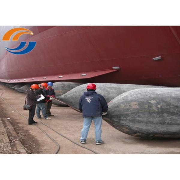 Globo de goma negro marino inflable del aterrizaje de la nave de los sacos hinchables los 20m del salvamento