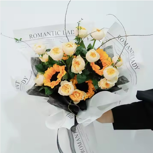 Papel de regalo blanco espeso impermeable Florista Boquete Papel de envoltura Papel de envoltura coreano