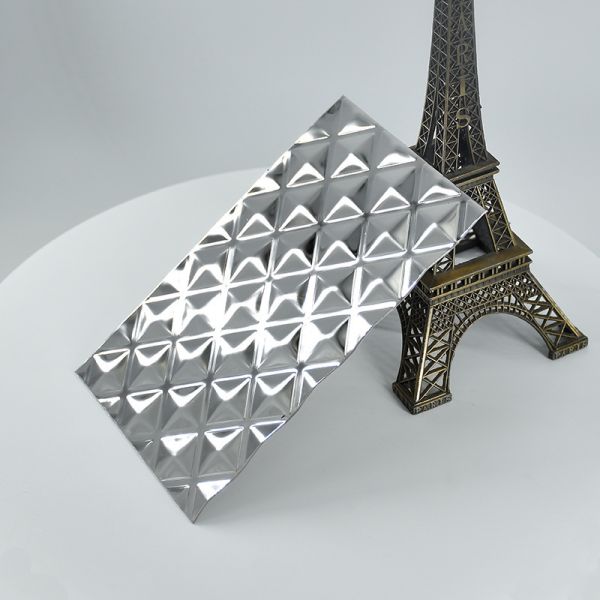 Custom Matte Embossed Stainless Steel Plate Diamond Pattern For Elevator Interiors