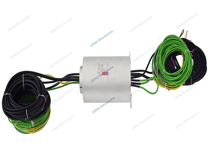 Защищенные провода IP67 водонепроницаемое скольжение кольцо с Ethernet сигналом вращающийся электрический разъем Внутренний диаметр Ø50 мм