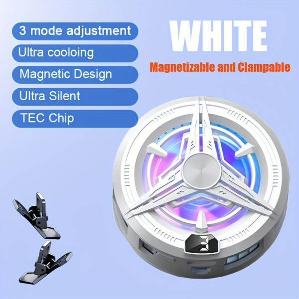 Black Plastic Mobile Phone Cooler , Phone Cooling Fan For Gaming