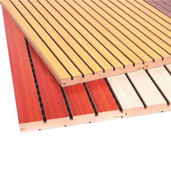 High Absorption Soundproof Wooden Grooved Acoustic Panel Kindergarten Wall Panel