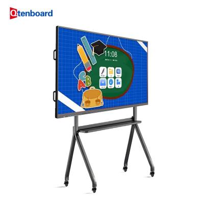 Tableau blanc interactif intelligent Qtenboard Factory de 86 pouces, écran multi-touch pour salle de classe