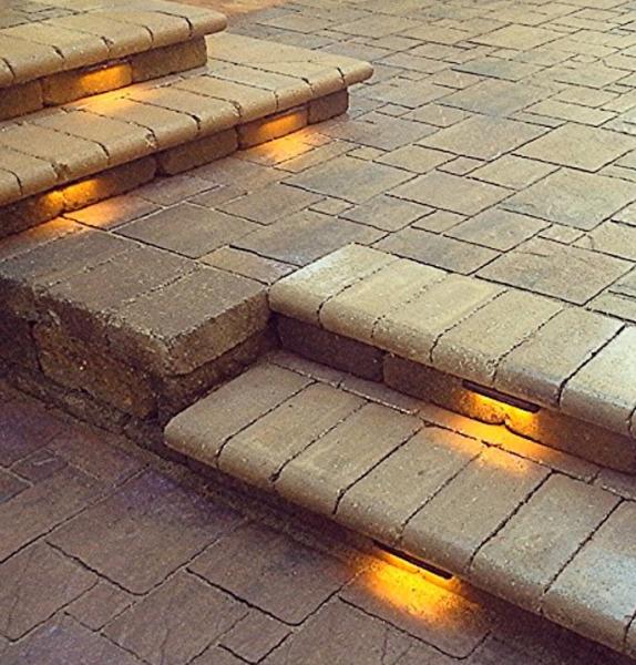 6 LED Hardscape Lights for illuminate retaining wall light 12V Led Step Light of Low Voltage brick Led Stair Lighting
