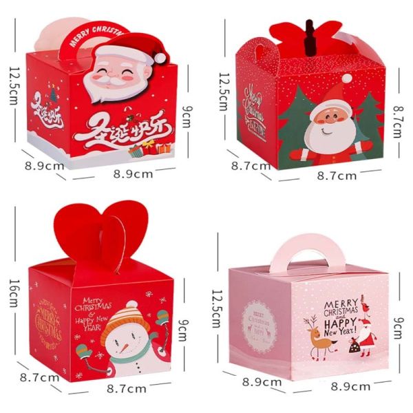 Odm Christmas Eve Apple Gift Packing Box Santa Claus Candy Box 1000gsm