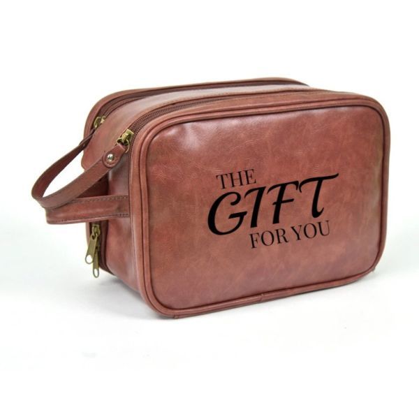 New Cowhide Pattern Toiletry Bag For Business Trip, Travel, Cosmetics And Bath Supplies Waterproof Storage Bag