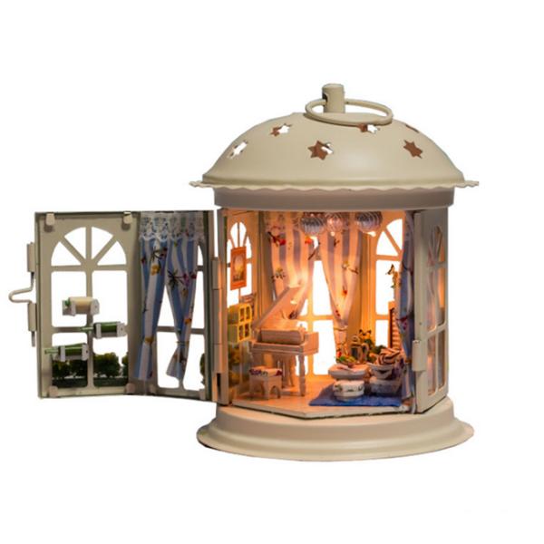 Dollhouse, DIY Lights House, iron art, building model