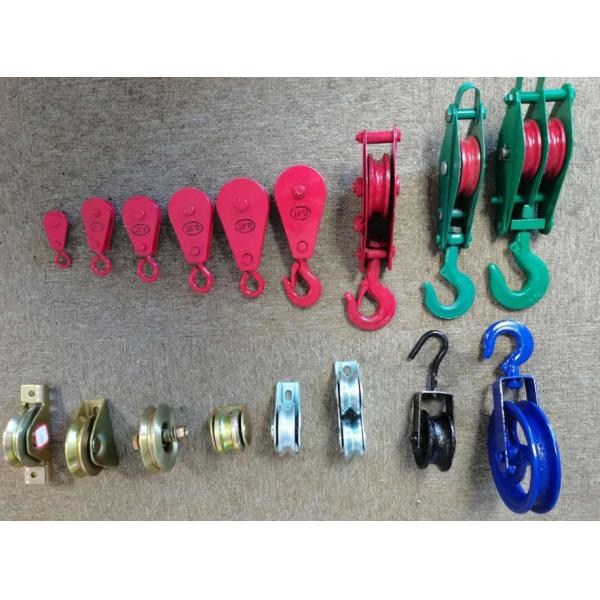 Diecast Iron pulley black color block double wheel fixed style pulley metal pulley