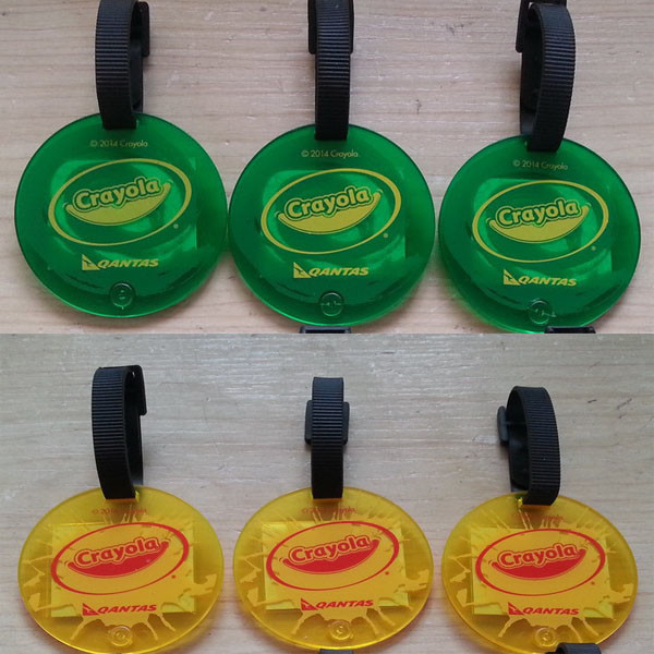 Plastic Round Colorful Luggage Tag Boarding Card Logo Customized