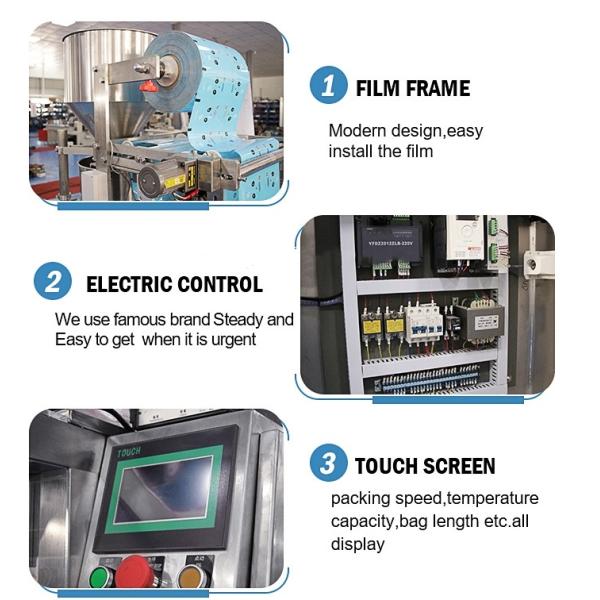 Automatic Packaging Machine for Food Beverage Industry 60-100 Bag Capacity Motor PLC Gear