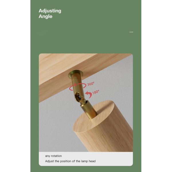 Wood Led Ceiling Lamp With Spot Lights For Living Room Bedroom Corridor Home track lighting(WH-WA-46)