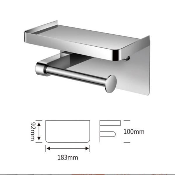 Wall Mounted Bathroom Paper Holder Metal Construction Black/Gunmetal/Polished/Brushed