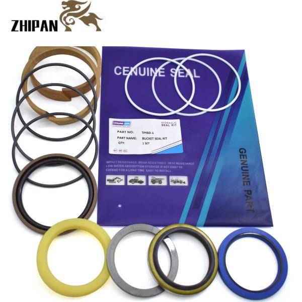 Excavator SH60-1 Bucket Seal Kit Hydraulic Cylinder Replacement Repair Set Heavy Equipment Accessories