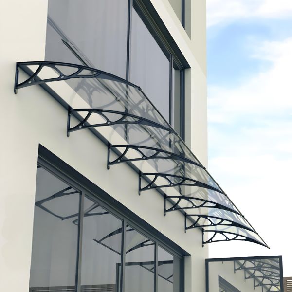 Aluminum Frame Polycarbonate Window Awning Door Window Awnings Protective Durable Weather Resistant Lightweight Covering