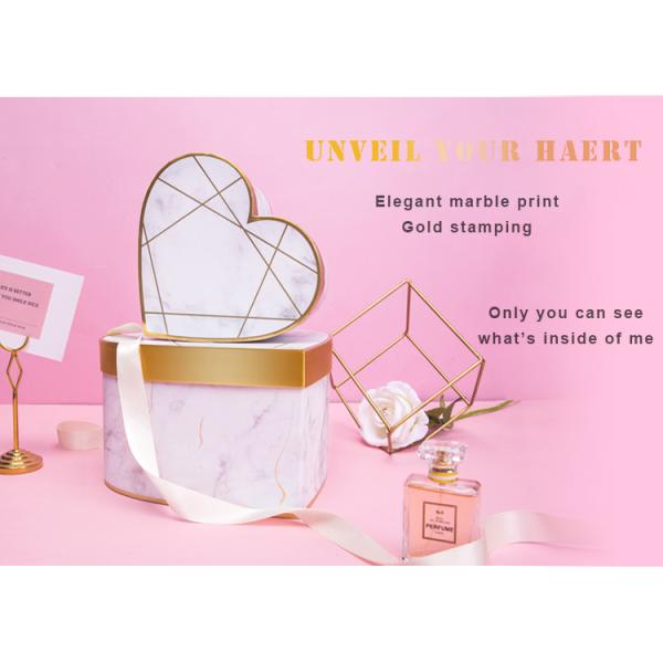 Сердце формирует коробку конфеты дня мраморизуя Валентайн подарочной коробки бумаги картона установило для Подарка Духов дам