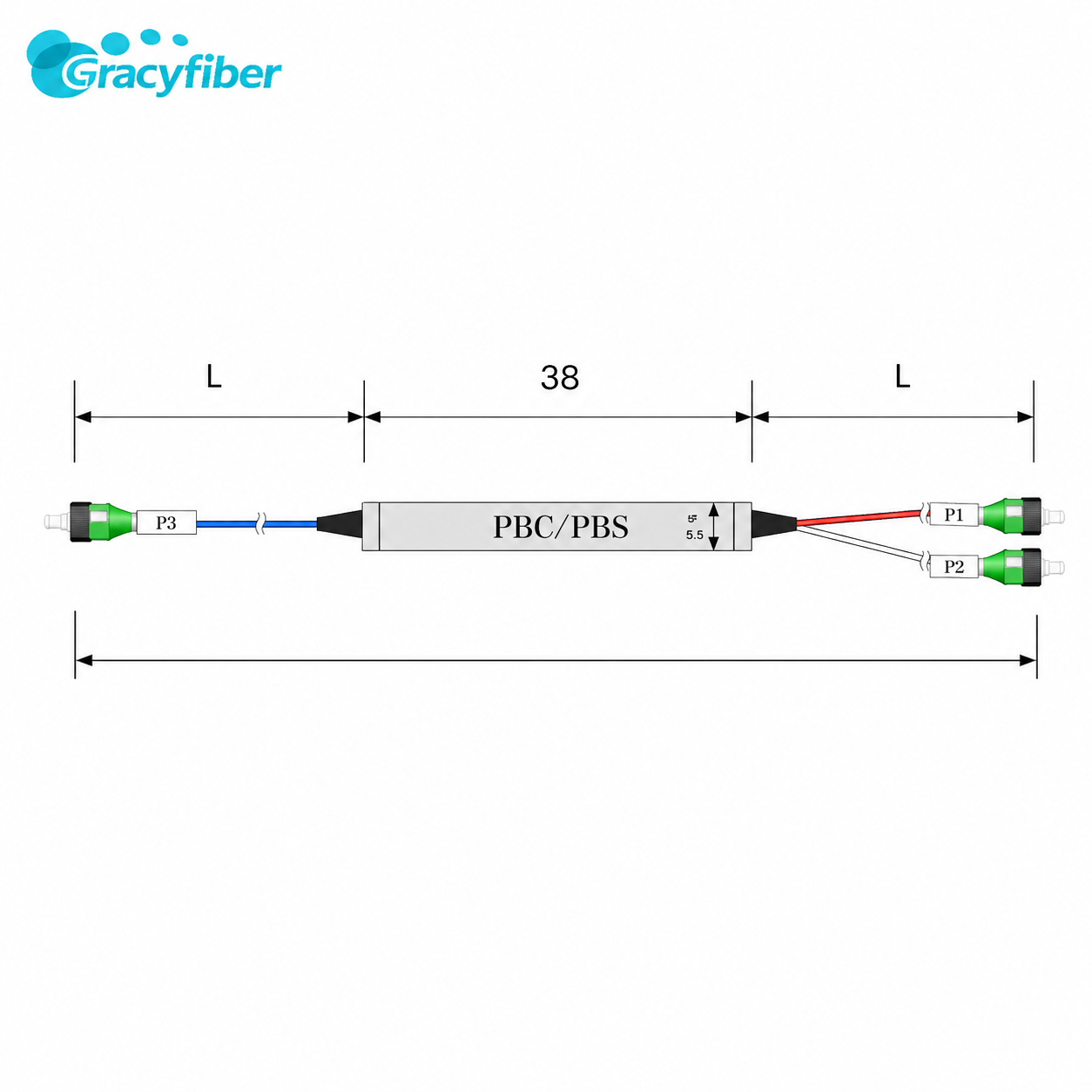 Polarization Beam Combiner Splitter PM Fiber Combiner Splitter Low Loss High Extinction Ratio for Fiber Laser EDFA Raman Amplifier Fiber Sensor