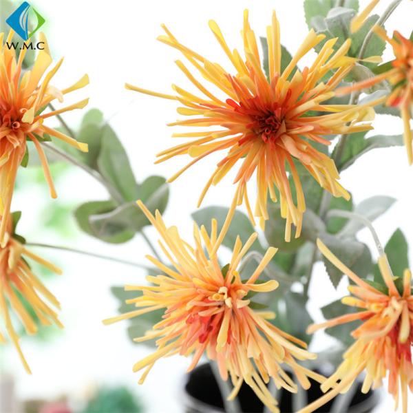 Small Artificial Flower Bouquet , Crab Claw Chrysanthemum For Living Room Decoration