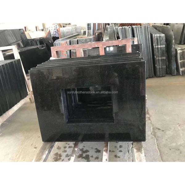 Hotel Kitchen Countertop and Stairs Cut-To-Size Indian Black Star Galaxy Granite Slabs