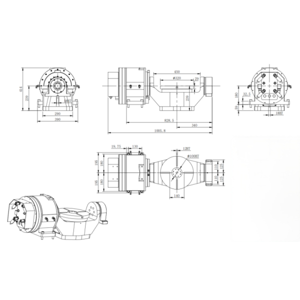 High Speed DD Motor Direct Drive CNC Rotary Indexer Table with 4th & 5th Axis Configurations
