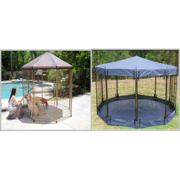 Black Color Large Dog Cage Outdoor Dog Kennel With Cover Easy Assemble