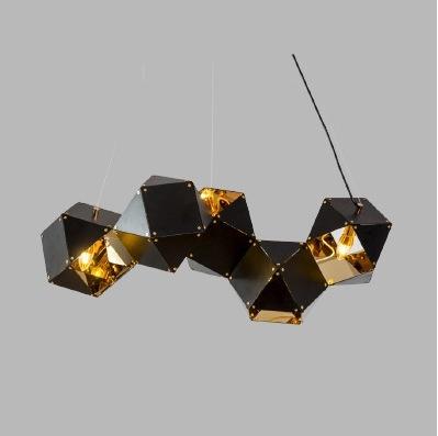 JYLIGHTING Modern Chandelier Nordic Black Metal Multi-head Pendant Light Living Room Restaurant bar Chandelier Lighting