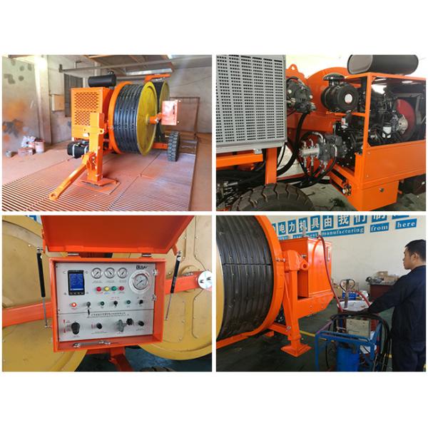 линия 1x60kN дизельная 77kw 103hp надземная шнуруя скорость 5km/h Макс гидравлического Tensioner инструментов обратную вытягивая