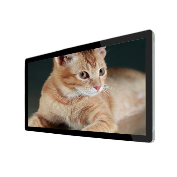 jogador digital do signage tela do não-toque da montagem da parede de 65 polegadas para a entrada do banco