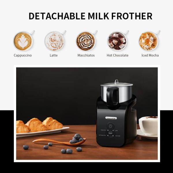 Отделяемое молоко автоматическое Frother эспрессо холодное и нагретое умное