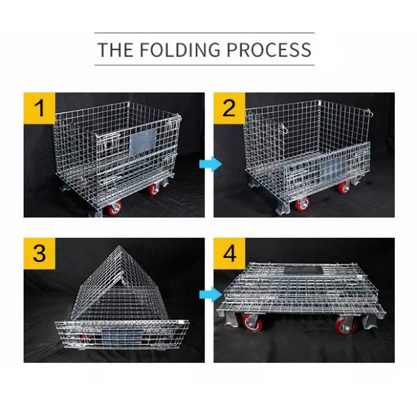 1200kg  Stainless Steel Collapsible  Galvanised  Wire Mesh Storage Cage