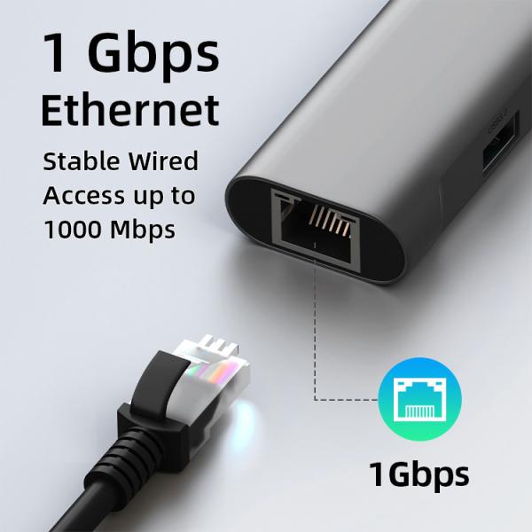 Multi функция 6 в 1 переходнике эпицентра деятельности Usb для ноутбуков MacBook Pro Windows