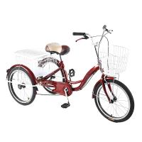 freins à main en acier 20 pouces tricycle / trois roues pour adultes avant et arrière