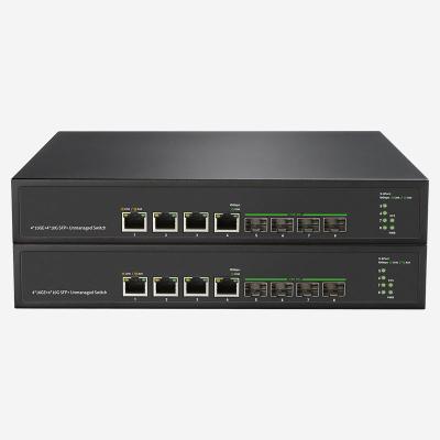 Powerful 4 RJ45 10G Ethernet Switch With Jumbo Frame Support And 160Gbps Switching Capacity
