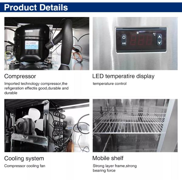 Commercial Stainless Steel Freezers Six Doors 48 Cu Ft