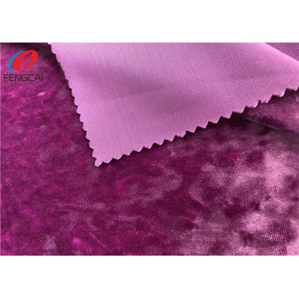 Le bout droit brillant de Spandex de polyester a balayé le tissu de velours de glace, tissu de robe