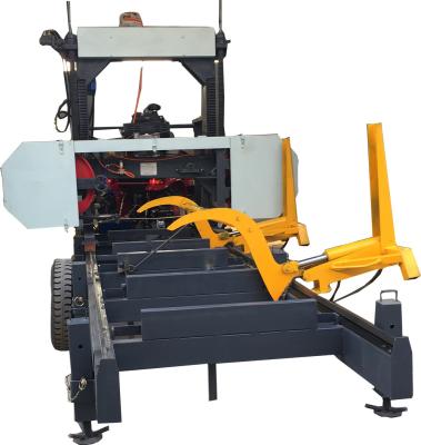 Serração portátil da faixa do log diesel horizontal de MJ1000D para o log com reboque móvel