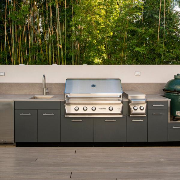 Outdoor BBQ Stainless Steel Kitchen Cabinet Waterproof ISO9001 Approved