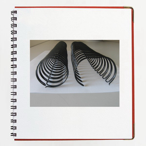 Double loop wire for bookbinding