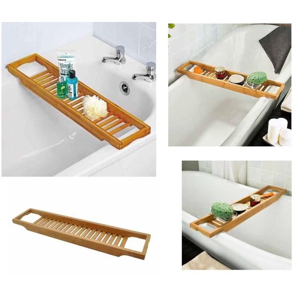 La bandeja de servicio de bañera antideslizante la adición perfecta a su rutina de aromaterapia