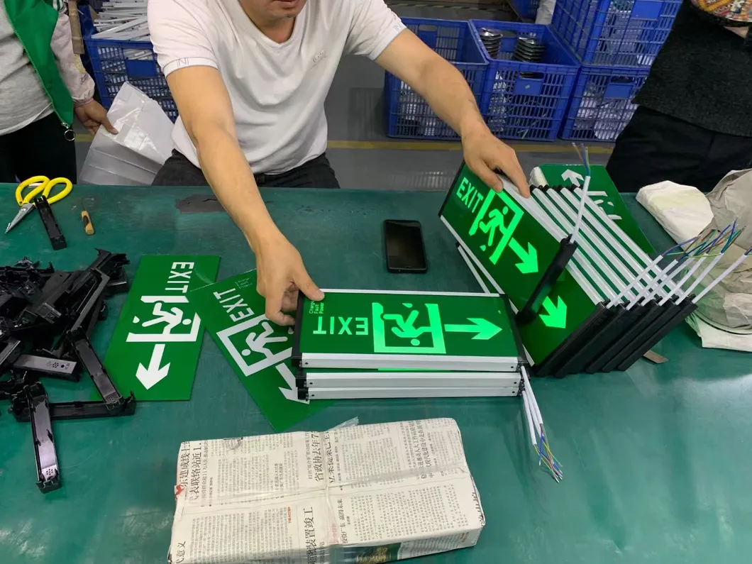 Luz de emergencia antipánico LED para salida de emergencia IP66 para hotel, verde, centro comercial, estación de tren, escuela, supermercado