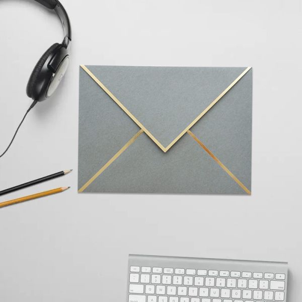 Grey Paper Gift Card Envelopes Custom Printing Design Luxury