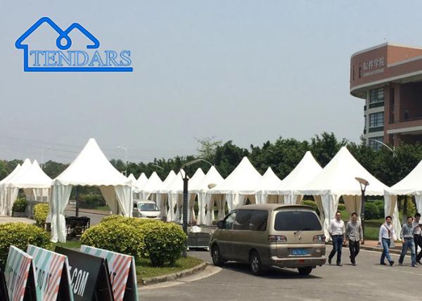 Tenda Pagoda ao ar livre com parede de vidro para festa de casamento, promoções de produtos, outros eventos comerciais