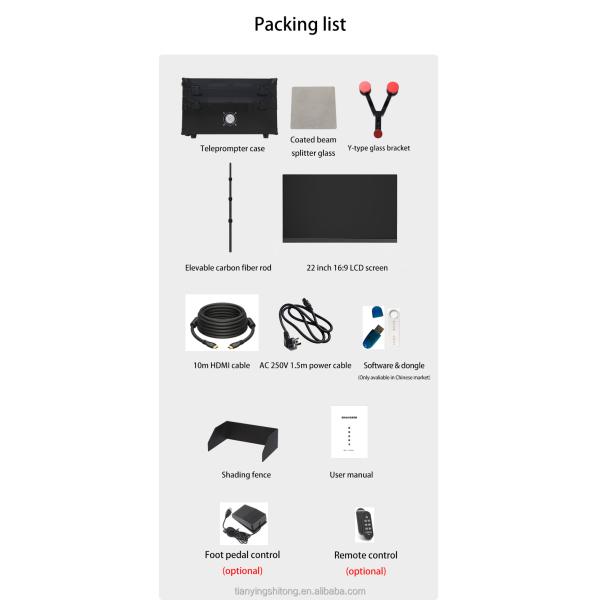 Внутреннее наружное TYSTVideo Trump Glass Teleprompter Сильное стекло дистанционного управления