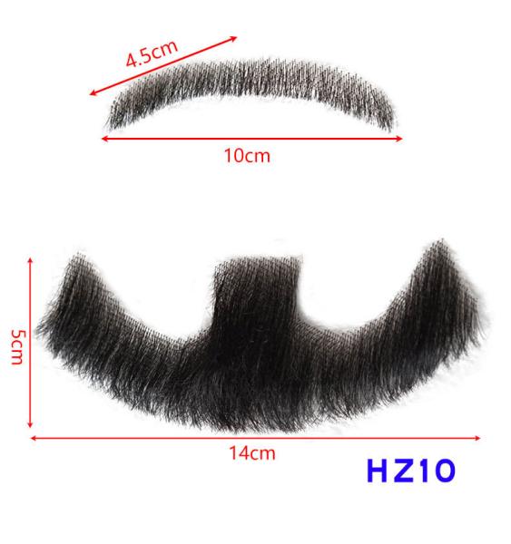 Real Hair Realistic Fake Beard and Moustache for Men Cosplay Invisible Mustache