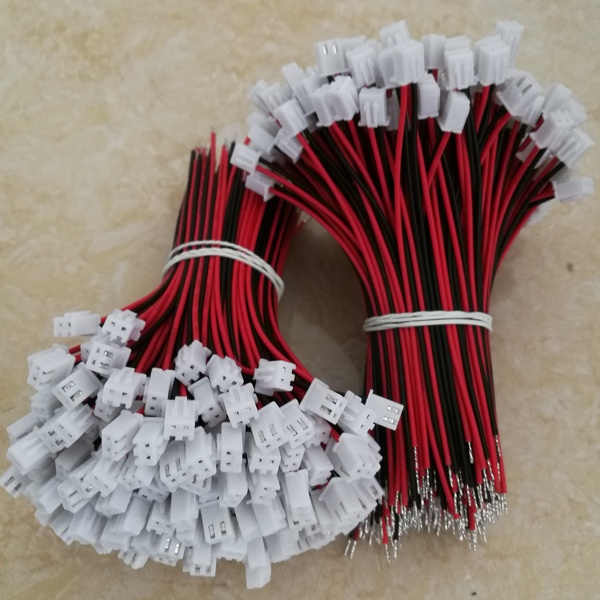 2.54mm Pitch JST XHP 2pin Crimp Male Connector Electrical Wire Harness