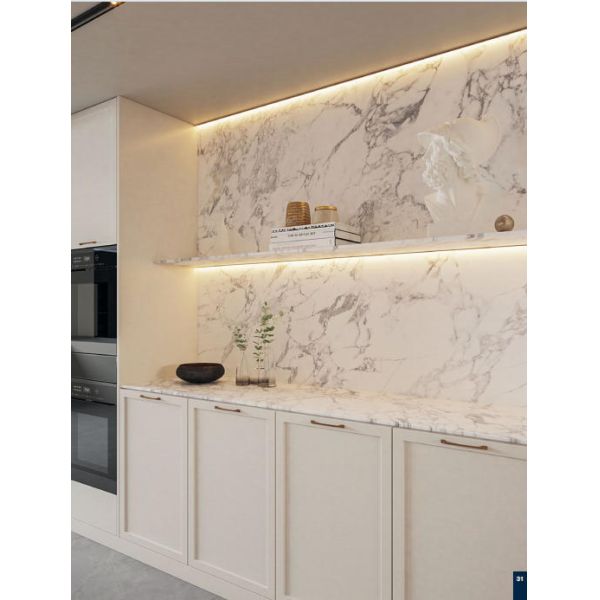 Polished Matt Through Body Veining Lucca ZZTS18 Sintered Stone Tiles 1600x3200mm
